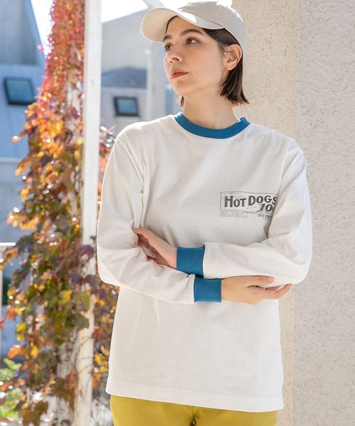 niko and...（ニコアンド）の「アソートプリントロゴロンT（Tシャツ/カットソー・レディース・ホワイト/ネイビー/チャコール/アイボリー/オフホワイト/グリーン・MEDIUM/LARGE）」の3枚目の写真