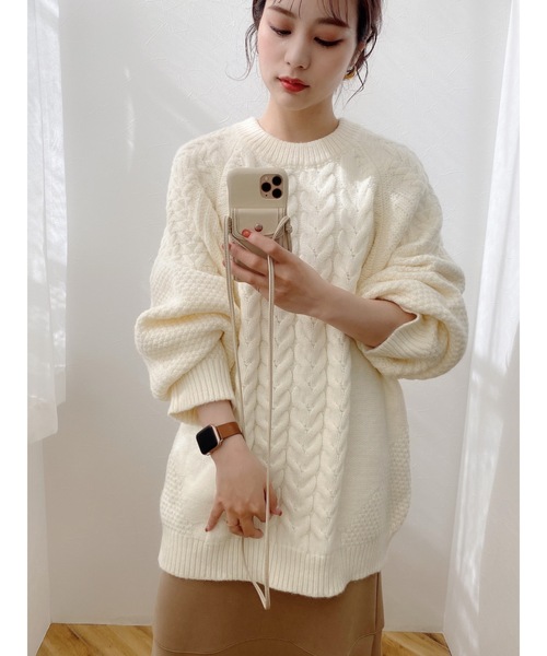 JUMELLE（ジュメロ）の「オーバーサイズニット（ニット/セーター・レディース・アイボリー・FREE）」の10枚目の写真