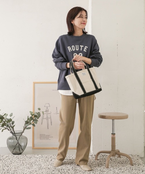 URBAN RESEARCH DOORS（アーバンリサーチドアーズ）の「セルフカットリブイージーパンツ（その他パンツ・レディース・ブラック/ベージュ・ONE）」の12枚目の写真