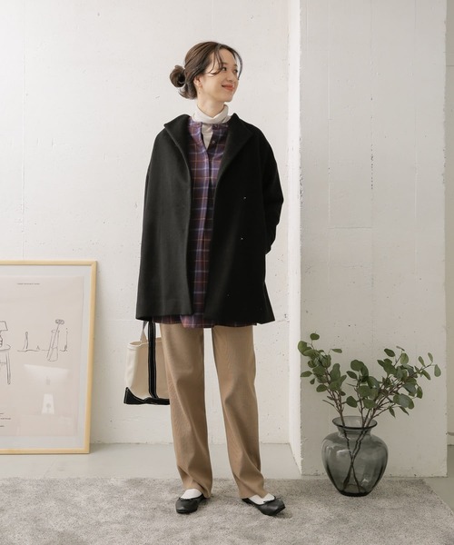 URBAN RESEARCH DOORS（アーバンリサーチドアーズ）の「セルフカットリブイージーパンツ（その他パンツ・レディース・ブラック/ベージュ・ONE）」の13枚目の写真