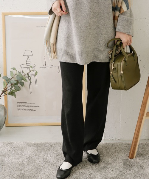 URBAN RESEARCH DOORS（アーバンリサーチドアーズ）の「セルフカットリブイージーパンツ（その他パンツ・レディース・ブラック/ベージュ・ONE）」の15枚目の写真