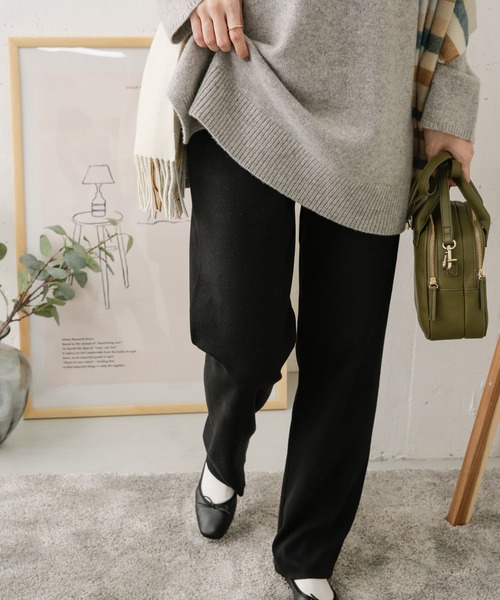 URBAN RESEARCH DOORS（アーバンリサーチドアーズ）の「セルフカットリブイージーパンツ（その他パンツ・レディース・ブラック/ベージュ・ONE）」の16枚目の写真