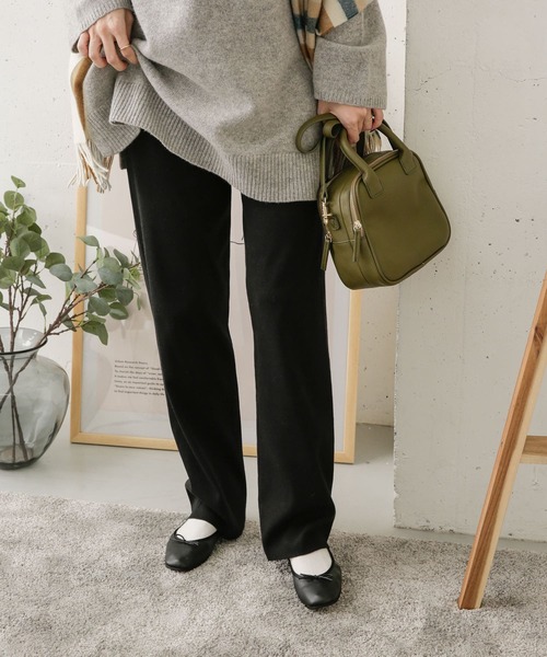 URBAN RESEARCH DOORS（アーバンリサーチドアーズ）の「セルフカットリブイージーパンツ（その他パンツ・レディース・ブラック/ベージュ・ONE）」の17枚目の写真