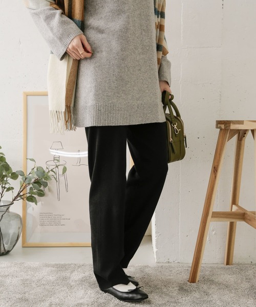 URBAN RESEARCH DOORS（アーバンリサーチドアーズ）の「セルフカットリブイージーパンツ（その他パンツ・レディース・ブラック/ベージュ・ONE）」の18枚目の写真