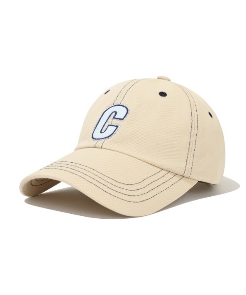 CHUCK(チャック)の「【CHUCK 】Cロゴステッチ カラーリングボールキャップ / C Logo Stitch Coloring Ball Cap(キャップ・レディース・ベージュ/ネイビー・FREE)」の2枚目の写真