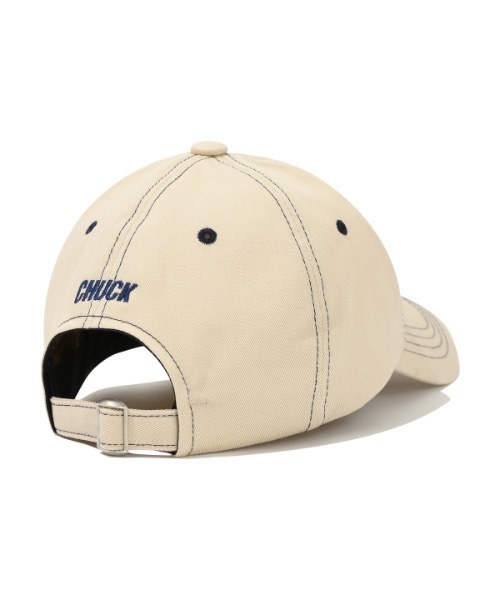 CHUCK(チャック)の「【CHUCK 】Cロゴステッチ カラーリングボールキャップ / C Logo Stitch Coloring Ball Cap(キャップ・レディース・ベージュ/ネイビー・FREE)」の3枚目の写真