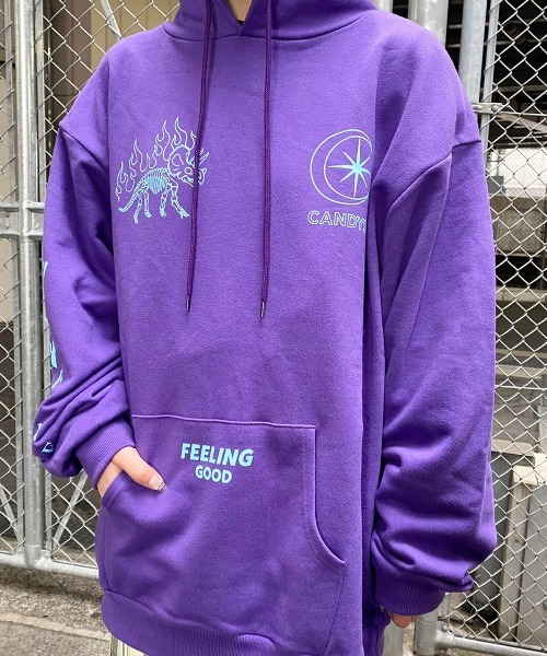 Candy Stripper（キャンディストリッパー）の「FEELING GOOD HOODIE（パーカー・レディース・ブラック/パープル/オレンジ・2）」の12枚目の写真