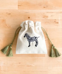 FLAPPER(フラッパー)のアニマル刺繍巾着ポーチ(ラッピングキット)