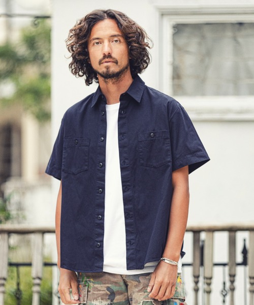 MARBLES(マーブルズ)の「MARBLES (マーブルズ)mhs1759-S-SL WORK SHIRT ワークシャツ(シャツ/ブラウス・メンズ・ブルー/カーキ/ベージュ/ネイビー・SMALL/MEDIUM/LARGE)」の5枚目の写真