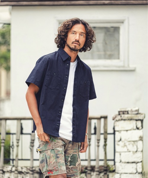 MARBLES(マーブルズ)の「MARBLES (マーブルズ)mhs1759-S-SL WORK SHIRT ワークシャツ(シャツ/ブラウス・メンズ・ブルー/カーキ/ベージュ/ネイビー・SMALL/MEDIUM/LARGE)」の18枚目の写真