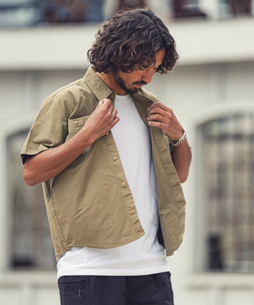 MARBLES(マーブルズ)の「MARBLES (マーブルズ)mhs1759-S-SL WORK SHIRT ワークシャツ(シャツ/ブラウス・メンズ・ブルー/カーキ/ベージュ/ネイビー・SMALL/MEDIUM/LARGE)」の6枚目の写真