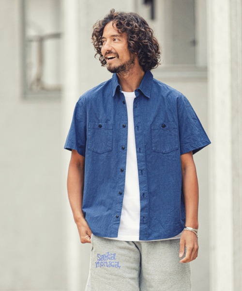 MARBLES(マーブルズ)の「MARBLES (マーブルズ)mhs1759-S-SL WORK SHIRT ワークシャツ(シャツ/ブラウス・メンズ・ブルー/カーキ/ベージュ/ネイビー・SMALL/MEDIUM/LARGE)」の10枚目の写真