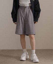 DOUBLE NAME | オリジナル先染めチェックタックハーフパンツ(その他パンツ)