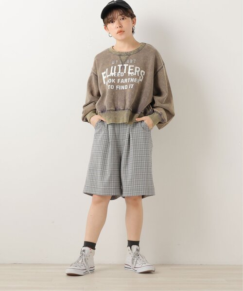 DOUBLE NAME(ダブルネーム)の「オリジナル先染めチェックタックハーフパンツ(その他パンツ・レディース・ブラック/ベージュ/パープル・FREE)」の6枚目の写真