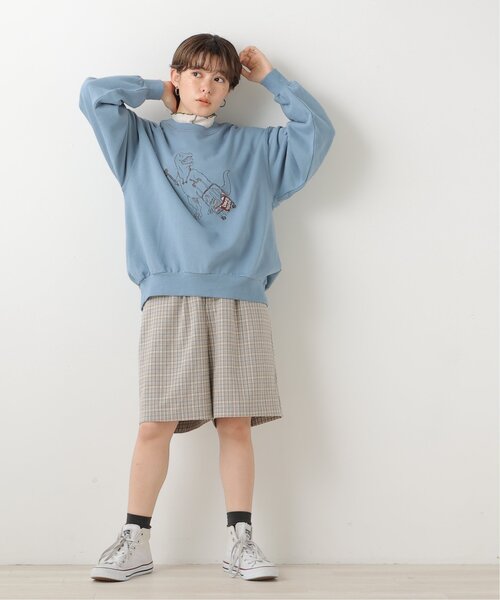DOUBLE NAME(ダブルネーム)の「オリジナル先染めチェックタックハーフパンツ(その他パンツ・レディース・ブラック/ベージュ/パープル・FREE)」の9枚目の写真