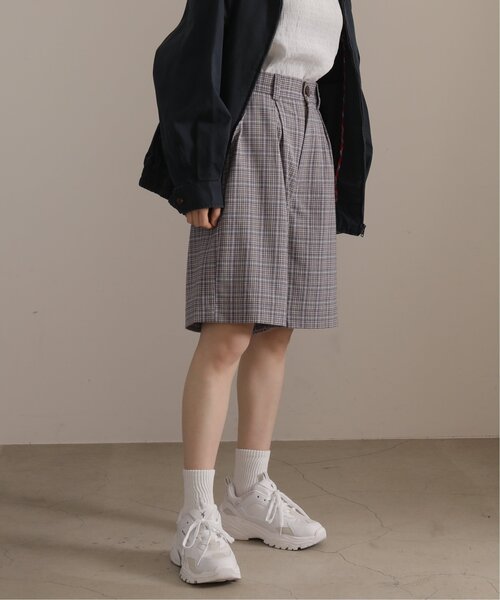 DOUBLE NAME(ダブルネーム)の「オリジナル先染めチェックタックハーフパンツ(その他パンツ・レディース・ブラック/ベージュ/パープル・FREE)」の20枚目の写真