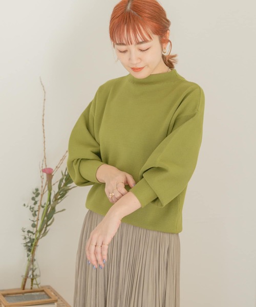 ITEMS URBANRESEARCH(アイテムズ アーバンリサーチ)の「ソデボリュームニット(ニット/セーター・レディース・ピンク/グリーン/グレー系その他・FREE)」の3枚目の写真