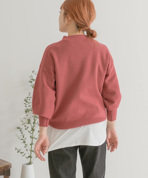 ITEMS URBANRESEARCH(アイテムズ アーバンリサーチ)の「ソデボリュームニット(ニット/セーター・レディース・ピンク/グリーン/グレー系その他・FREE)」の5枚目の写真