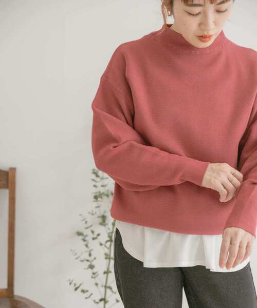 ITEMS URBANRESEARCH(アイテムズ アーバンリサーチ)の「ソデボリュームニット(ニット/セーター・レディース・ピンク/グリーン/グレー系その他・FREE)」の7枚目の写真