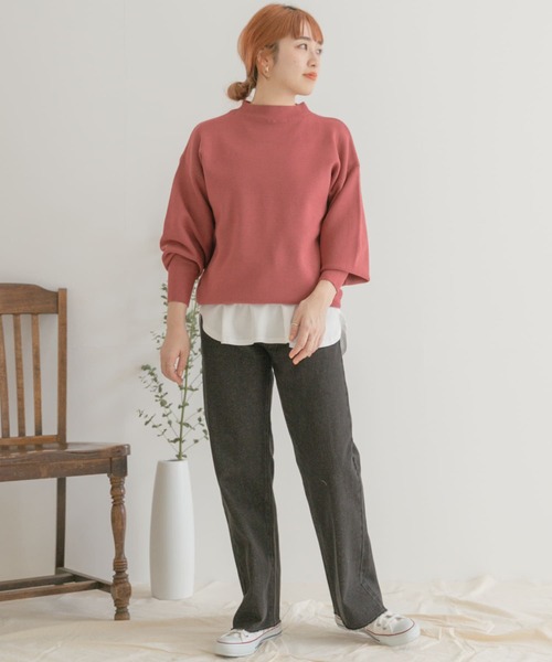 ITEMS URBANRESEARCH(アイテムズ アーバンリサーチ)の「ソデボリュームニット(ニット/セーター・レディース・ピンク/グリーン/グレー系その他・FREE)」の10枚目の写真