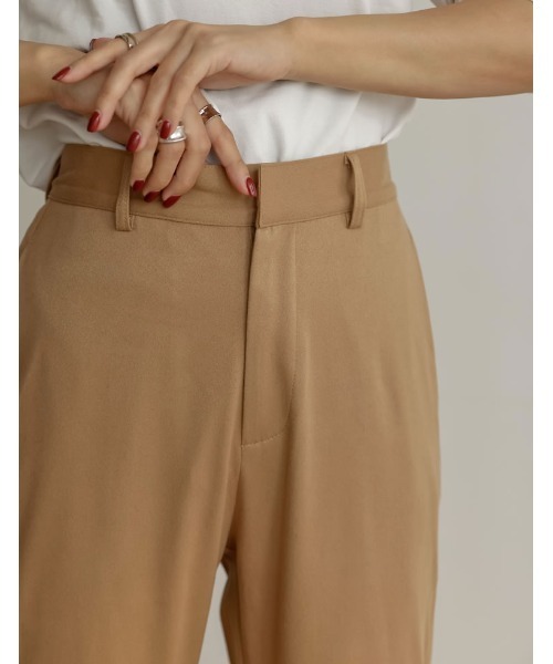 Re:EDIT（リエディ）の「[低身長/高身長サイズ有]微起毛ツイルバックボックスタックパンツ（その他パンツ・レディース・ブラック/ベージュ/ブラウン/ブルー/オレンジ・MEDIUM/LARGE/SHORT/TALL）」の15枚目の写真