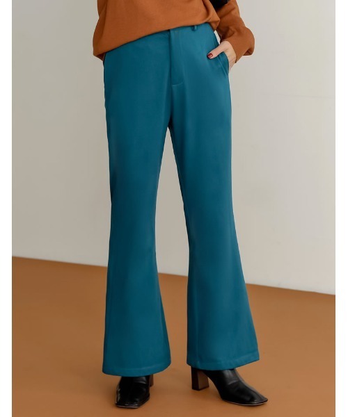 Re:EDIT（リエディ）の「[低身長/高身長サイズ有]微起毛ツイルバックボックスタックパンツ（その他パンツ・レディース・ブラック/ベージュ/ブラウン/ブルー/オレンジ・MEDIUM/LARGE/SHORT/TALL）」の18枚目の写真