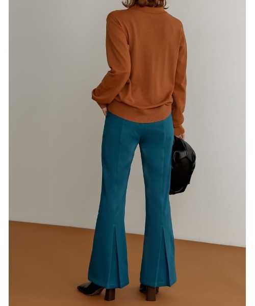 Re:EDIT（リエディ）の「[低身長/高身長サイズ有]微起毛ツイルバックボックスタックパンツ（その他パンツ・レディース・ブラック/ベージュ/ブラウン/ブルー/オレンジ・MEDIUM/LARGE/SHORT/TALL）」の11枚目の写真