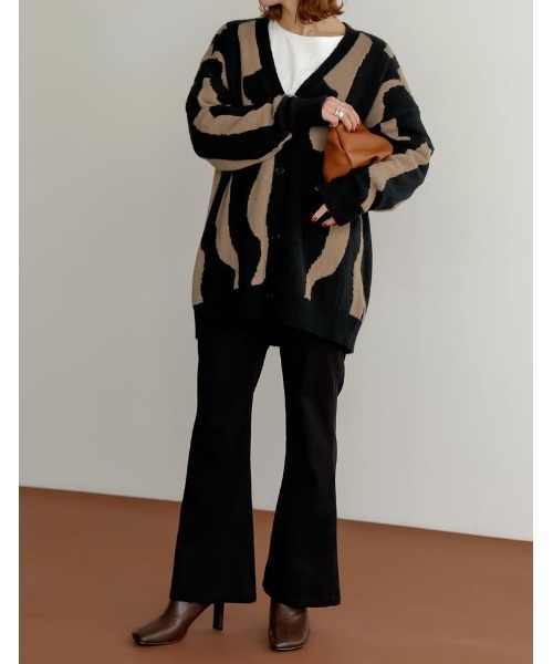 Re:EDIT（リエディ）の「[低身長/高身長サイズ有]微起毛ツイルバックボックスタックパンツ（その他パンツ・レディース・ブラック/ベージュ/ブラウン/ブルー/オレンジ・MEDIUM/LARGE/SHORT/TALL）」の21枚目の写真