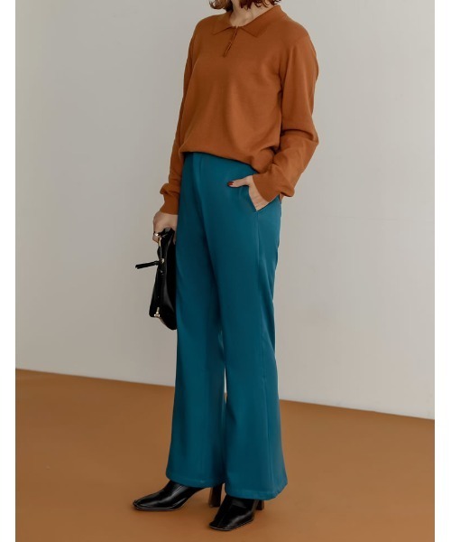 Re:EDIT（リエディ）の「[低身長/高身長サイズ有]微起毛ツイルバックボックスタックパンツ（その他パンツ・レディース・ブラック/ベージュ/ブラウン/ブルー/オレンジ・MEDIUM/LARGE/SHORT/TALL）」の7枚目の写真