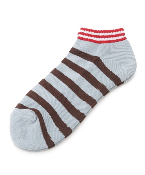 DRESSTERIOR（ドレステリア）の「ボーダーショートソックス（ソックス/靴下・メンズ・ホワイト系3/ワイン系4/ネイビー系2/サックスブルー系2・00）」の8枚目の写真
