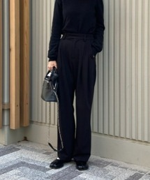 mayu made in INTER FACTORY | ファッションインフルエンサー まゆ -2タックスラックスパンツ made in INTER FACTORY(その他パンツ)