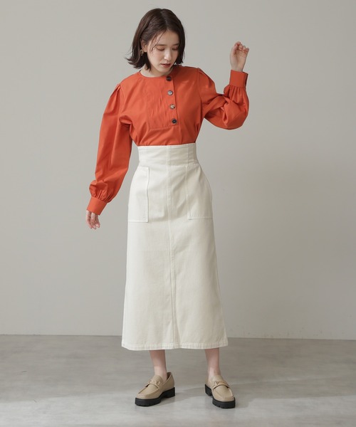 N.（N. Natural Beauty Basic）（エヌエヌナチュラルビューティーベーシック）の「◆ハイウエストデニムスカート（デニムスカート・レディース・インディゴブルー/ナチュラル・MEDIUM）」の8枚目の写真