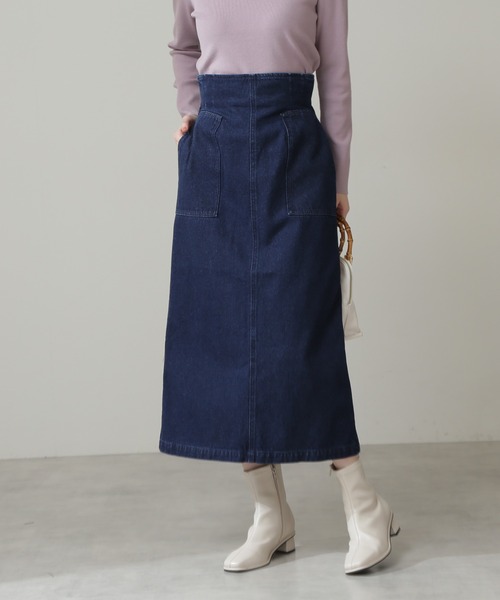 N.（N. Natural Beauty Basic）（エヌエヌナチュラルビューティーベーシック）の「◆ハイウエストデニムスカート（デニムスカート・レディース・インディゴブルー/ナチュラル・MEDIUM）」の6枚目の写真