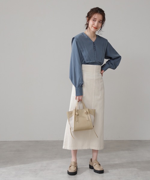 N.（N. Natural Beauty Basic）（エヌエヌナチュラルビューティーベーシック）の「◆ハイウエストデニムスカート（デニムスカート・レディース・インディゴブルー/ナチュラル・MEDIUM）」の15枚目の写真