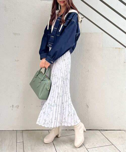 MAJESTIC LEGON（マジェスティックレゴン）の「ladyボリュームGジャン（デニムジャケット・レディース・ネイビー/ピンク/アイボリー・MEDIUM）」の14枚目の写真