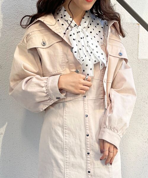 MAJESTIC LEGON（マジェスティックレゴン）の「ladyボリュームGジャン（デニムジャケット・レディース・ネイビー/ピンク/アイボリー・MEDIUM）」の15枚目の写真