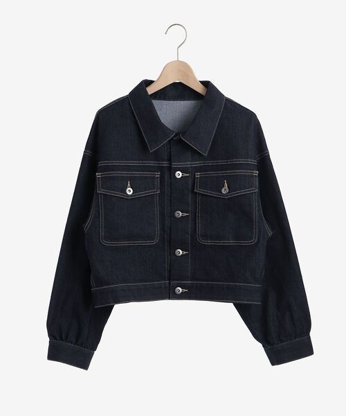 MAJESTIC LEGON（マジェスティックレゴン）の「ladyボリュームGジャン（デニムジャケット・レディース・ネイビー/ピンク/アイボリー・MEDIUM）」の16枚目の写真