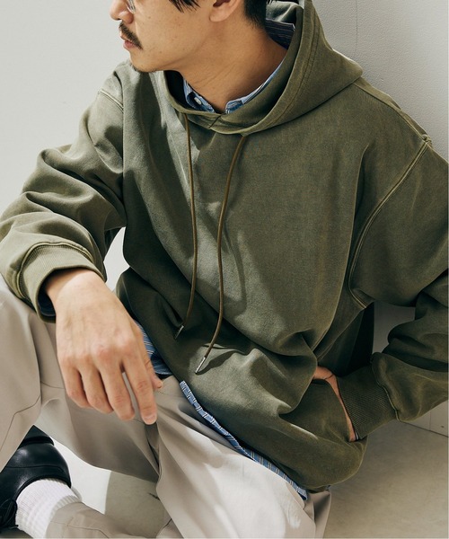 417 EDIFICE（フォーワンセブンエディフィス）の「ピグメントダンボールパーカー（パーカー・メンズ・チャコールグレー/カーキ/サックスブルー/ピンク系その他・MEDIUM/LARGE）」の14枚目の写真