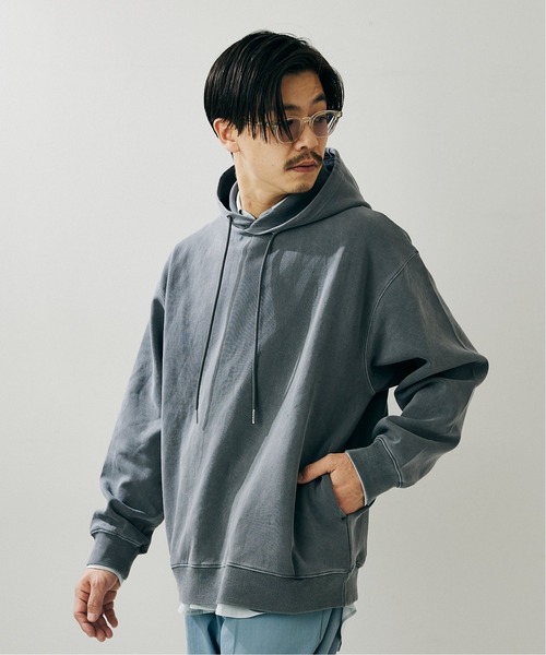 417 EDIFICE（フォーワンセブンエディフィス）の「ピグメントダンボールパーカー（パーカー・メンズ・チャコールグレー/カーキ/サックスブルー/ピンク系その他・MEDIUM/LARGE）」の11枚目の写真