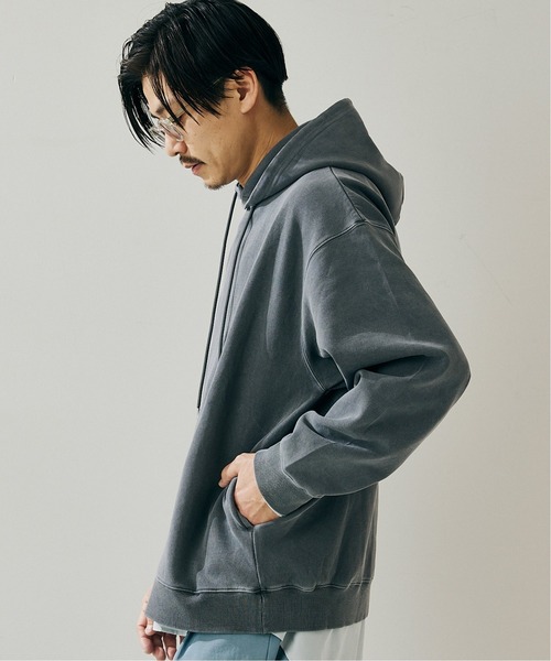 417 EDIFICE（フォーワンセブンエディフィス）の「ピグメントダンボールパーカー（パーカー・メンズ・チャコールグレー/カーキ/サックスブルー/ピンク系その他・MEDIUM/LARGE）」の10枚目の写真