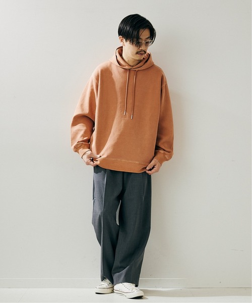 417 EDIFICE（フォーワンセブンエディフィス）の「ピグメントダンボールパーカー（パーカー・メンズ・チャコールグレー/カーキ/サックスブルー/ピンク系その他・MEDIUM/LARGE）」の8枚目の写真