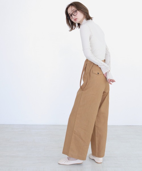 CLEIO（クレイオ）の「【CLEIO】サスペンダー付きラミーパンツ（その他パンツ・レディース・ベージュ/キャメル・S/M）」の21枚目の写真