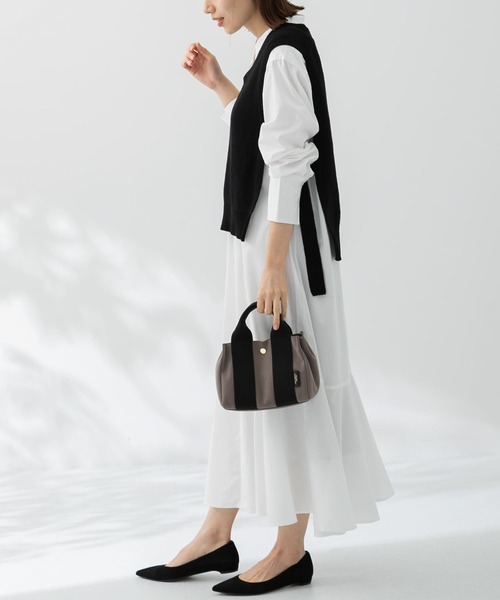 URBAN RESEARCH Sonny Label（アーバンリサーチサニーレーベル）の「ニットベストxマーメードヘムシャツワンピース SET（ワンピース・レディース・ブラック/グレー/ネイビー・FREE）」の21枚目の写真