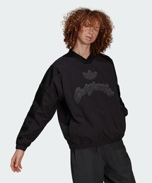 アディダス CLGT ポップオーバー ウインドブレーカー 黒 adidas（アディダス）の「CLGT ポップオーバー ウインドブレーカー