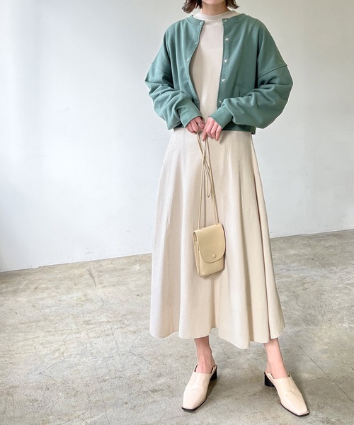 LIAN（リアン）の「サーマルフレアワンピース（ワンピース・レディース・アイボリー/ブラック/ミックスグレー・FREE）」の19枚目の写真