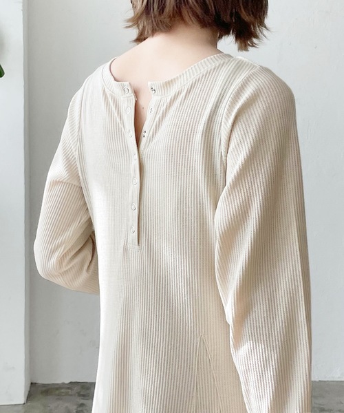 LIAN（リアン）の「サーマルフレアワンピース（ワンピース・レディース・アイボリー/ブラック/ミックスグレー・FREE）」の16枚目の写真