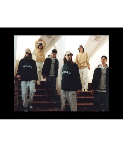 MAHAGRID（マハグリッド）の「【mahagrid】ARC LOGO HALF ZIP SWEATSHIRT / マハグリッド アーチ ロゴ ハーフジップ スウェットシャツ / セットアップ対応（スウェット・メンズ・ライトグレー/ネイビー/グレー/グリーン・SMALL/MEDIUM/LARGE/X-LARGE）」の20枚目の写真