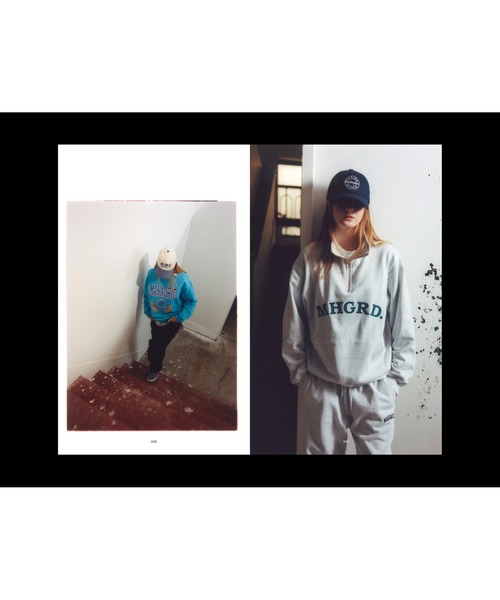 MAHAGRID（マハグリッド）の「【mahagrid】ARC LOGO HALF ZIP SWEATSHIRT / マハグリッド アーチ ロゴ ハーフジップ スウェットシャツ / セットアップ対応（スウェット・メンズ・ライトグレー/ネイビー/グレー/グリーン・SMALL/MEDIUM/LARGE/X-LARGE）」の16枚目の写真