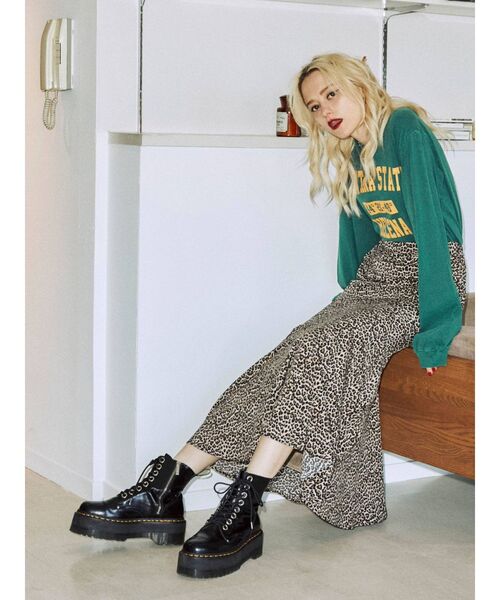 jouetie(ジュエティ)の「MONTANA STATE ロゴロンT【カレッジ】(Tシャツ/カットソー・レディース・グレー/グリーン/ネイビー・MEDIUM)」の7枚目の写真