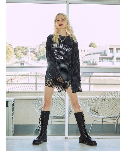 jouetie(ジュエティ)の「MONTANA STATE ロゴロンT【カレッジ】(Tシャツ/カットソー・レディース・グレー/グリーン/ネイビー・MEDIUM)」の13枚目の写真